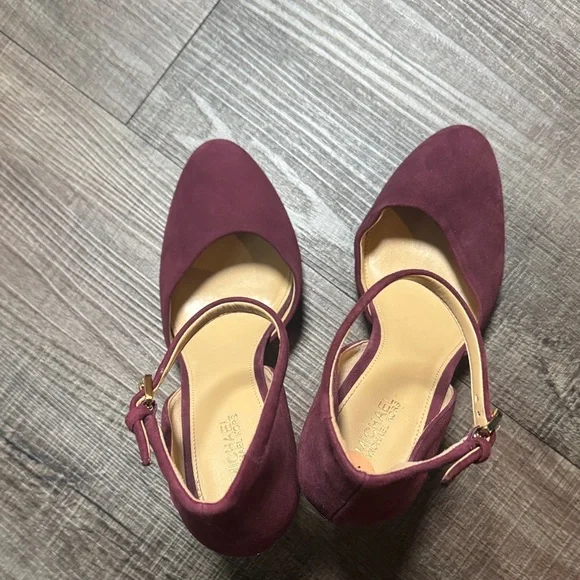 Michael Kors Burgundy Ankle Strap Heels - Picture 11 of 13